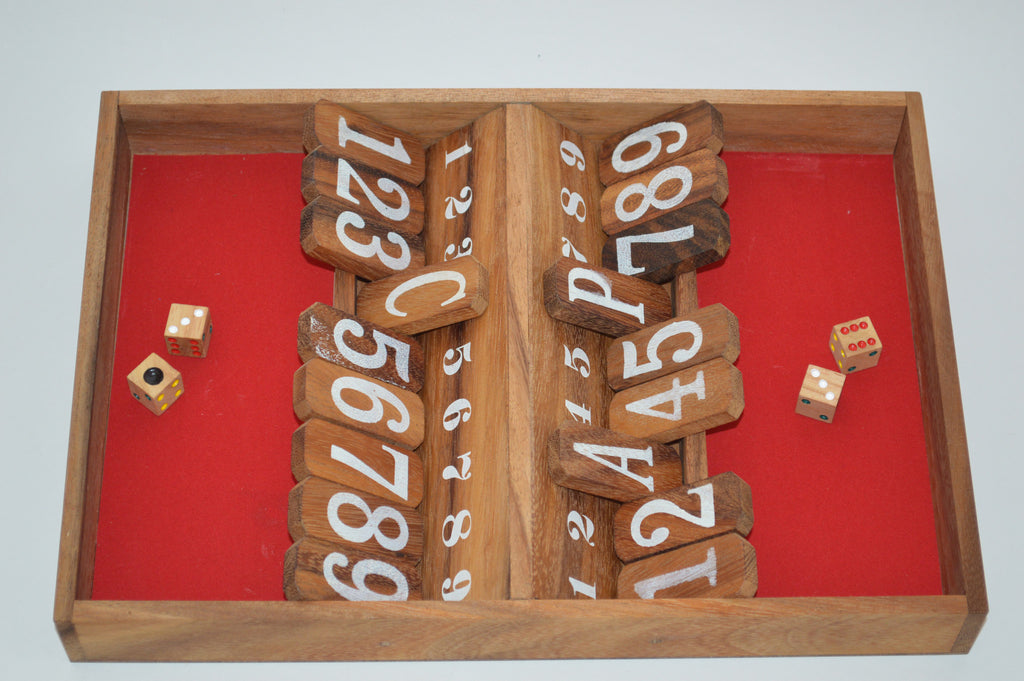 Double Shut the Box - Wooden Game