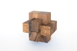 6 pcs Burr - Brain Teaser Wooden Puzzle