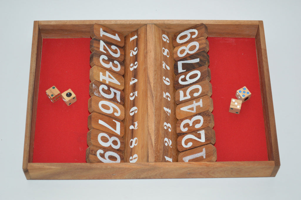 Double Shut the Box - Wooden Game