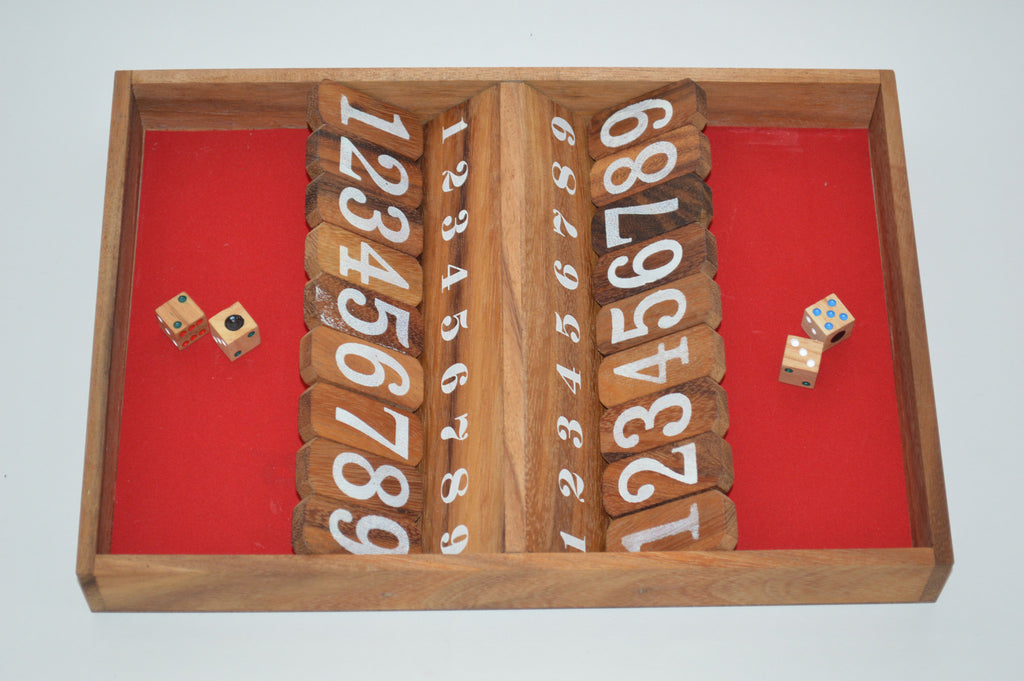 Double Shut the Box - Wooden Game