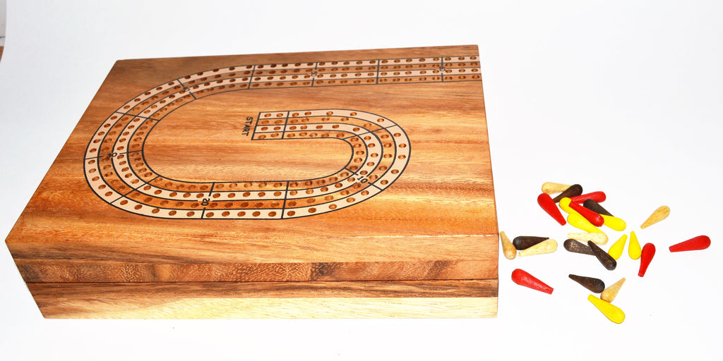 Cribbage Board 4 players - Wooden Game