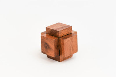 3 Pieces Burr - Brain Teaser Wooden Puzzle