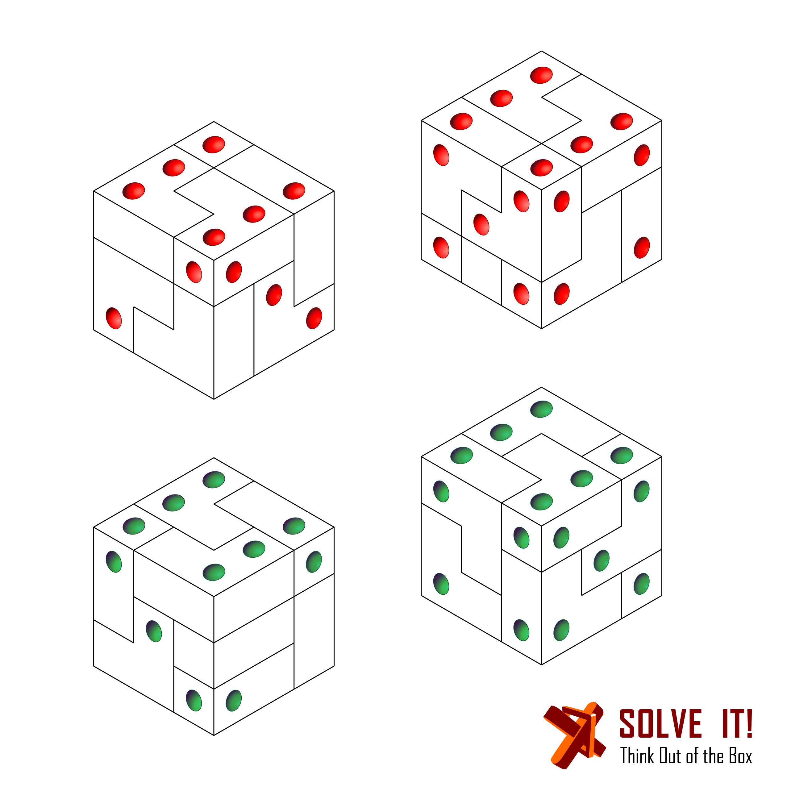 Domino Cube Wooden Puzzle