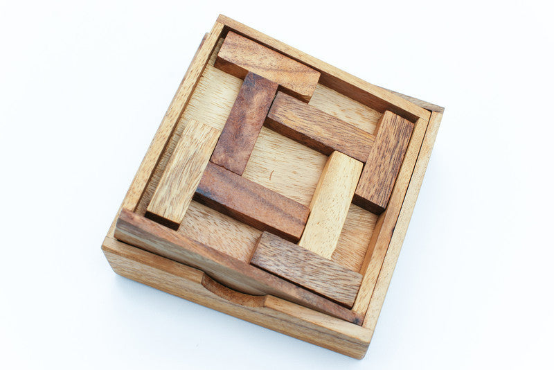 Four T Wooden Puzzle - Packing Problem
