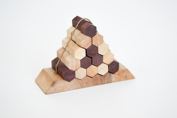Honey Comb Pyramid - Wooden Puzzle - Solve It! Think Out of the Box