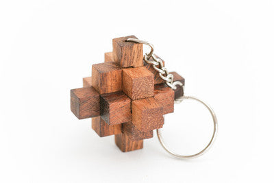 Crystal Keychain - Wooden Puzzle