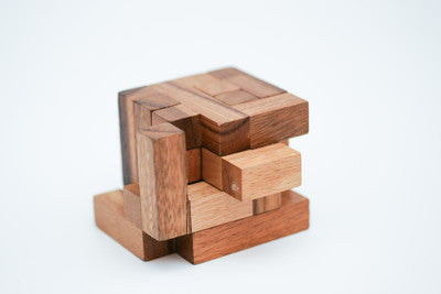 Koncy Wooden Puzzle - Brain Teaser - Solve It! Think Out of the Box