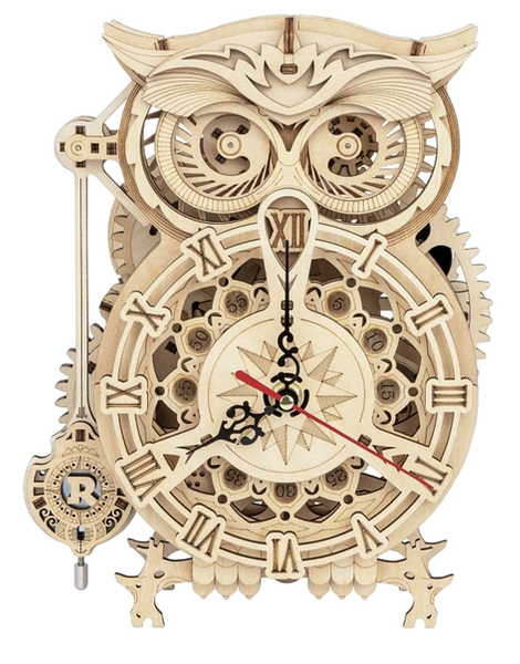Owl Clock - 3D Wooden model