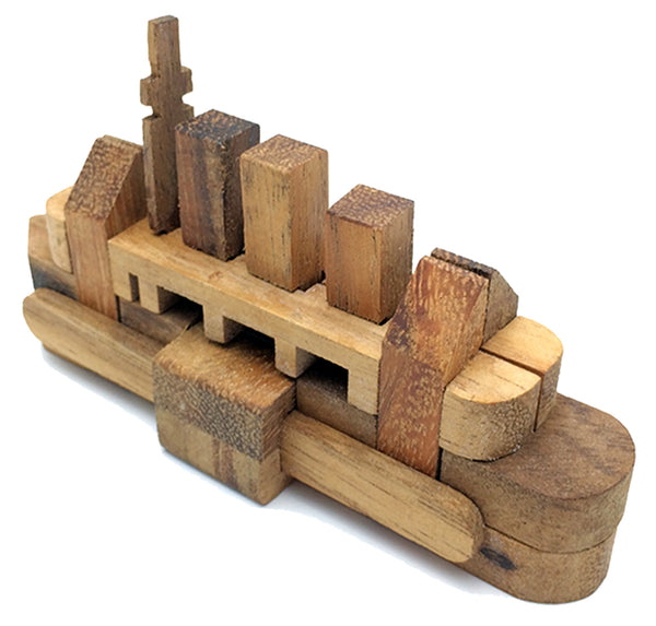 Small Ship Wooden Interlocking Puzzle