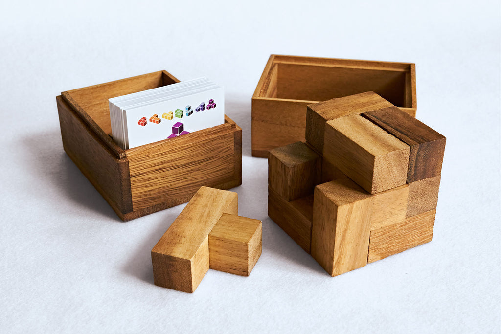 Soma with cards -Wooden puzzle