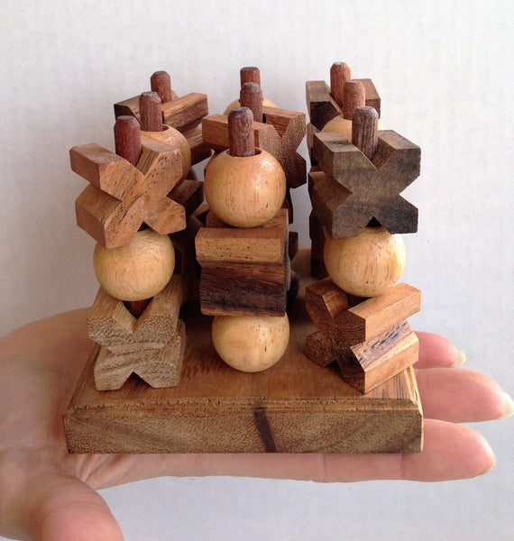 3D Tic Tac Toe (Small) - Strategy Wooden Game
