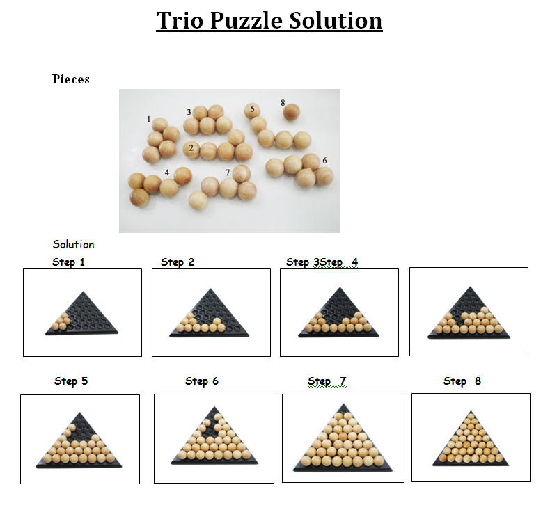 Golden Triangle - Wooden Puzzle - Solve It! Think Out of the Box